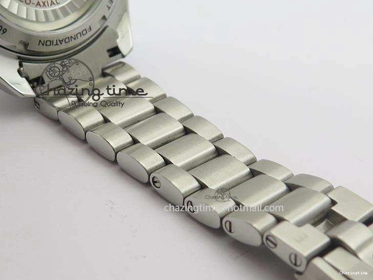 0220 Planet Ocean GMT 43.5mm V6F Goodplanet Orange Marker Blue Dial On SS Bracelet A ModernLook 8215